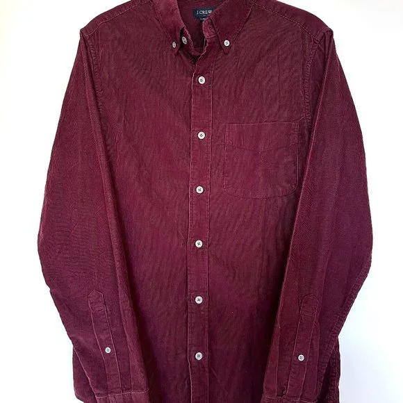 BRAND NEW NEVER WORN Men's Corduroy XS Long Sleeve Button Up in  Maroon